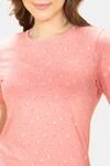 Amante Scoop Neck Sleep Tee - Coral Floral Print — thumbnail 4
